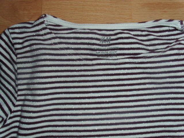 Langarmshirt von H&M, geringelt, Gr. 122/128