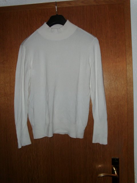 Langarmshirt von Lascana, wollweiß, Gr. 38