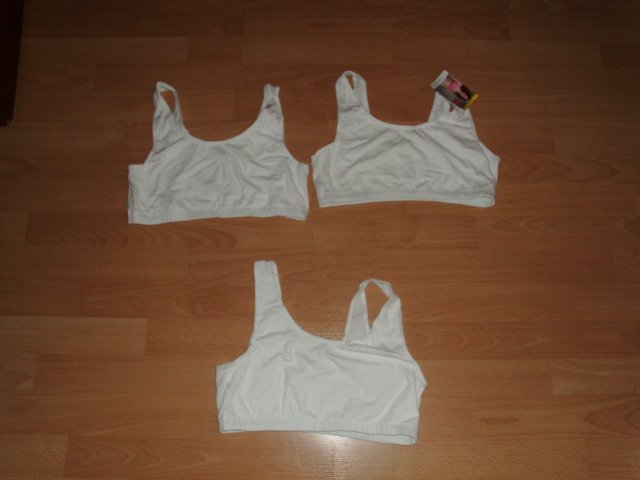 3 Damen, Scoopneck Bralette, weiß, Gr.  80 B