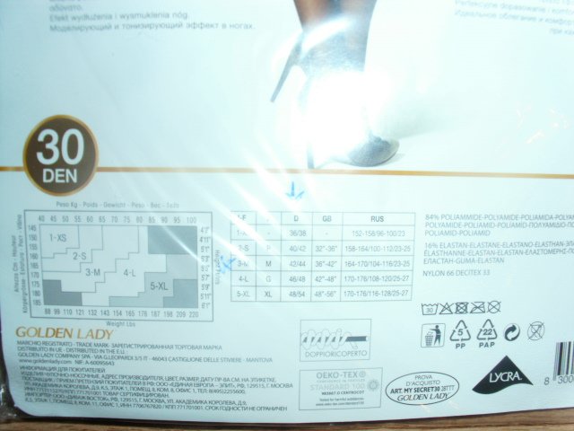 2 Feinstrumpfhosen von Golden Lady, 30 DEN, Gr. 42/44 OVP
