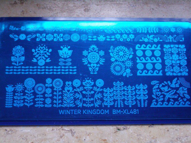 Bundle Monster  Stamping   Nail Art   Schablone    Folk Art Blumen     NEU!