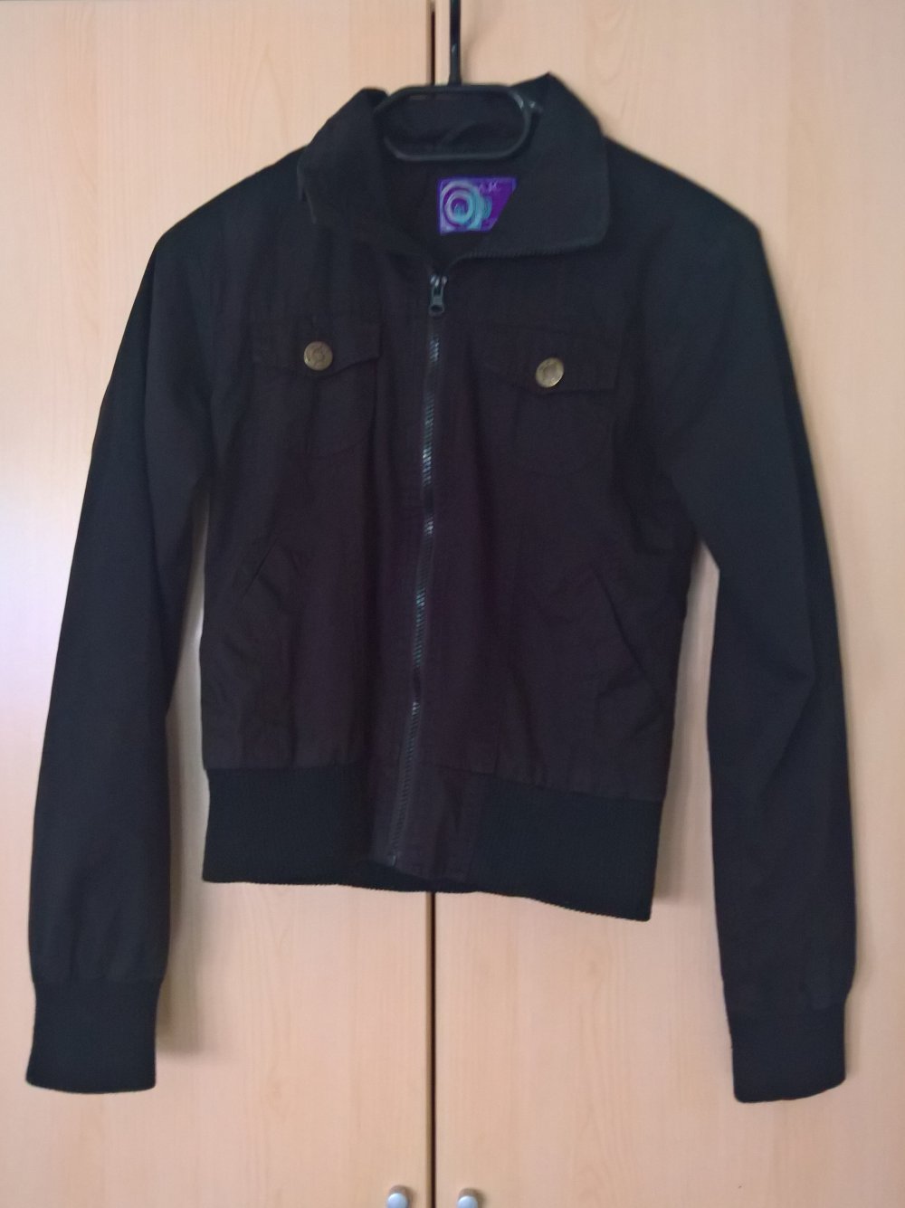 schwarze Übergangsjacke Gr. 32 34 XS