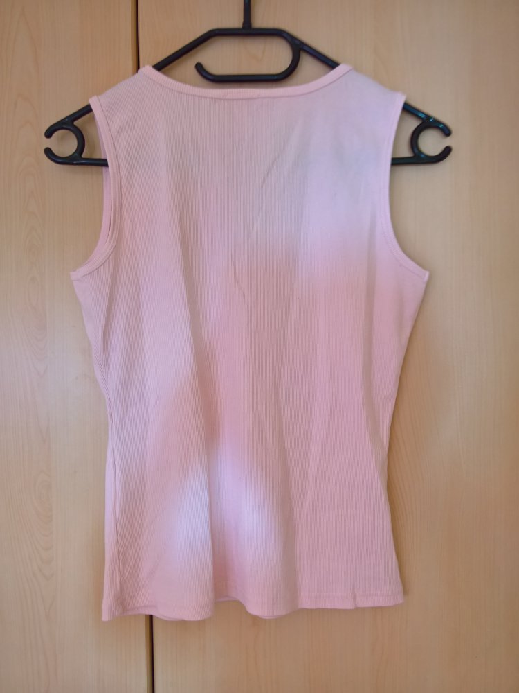 rosa Top mit verziertem Ausschnitt Gr. 38