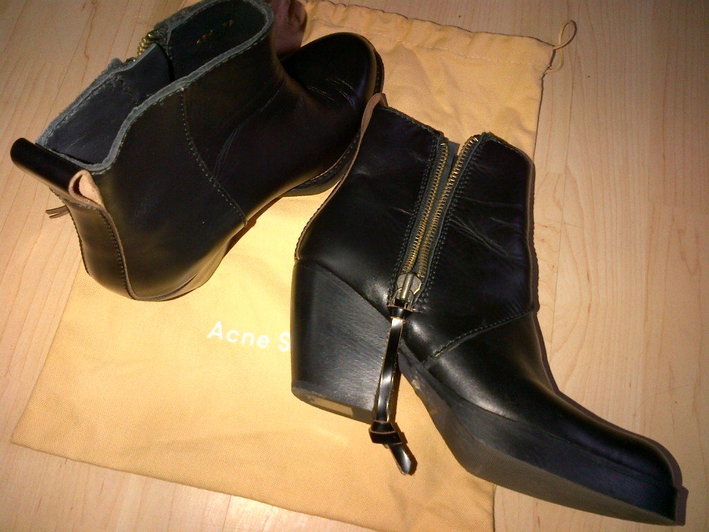 Acne Pistol Stiefeletten schwarz Gr. 39