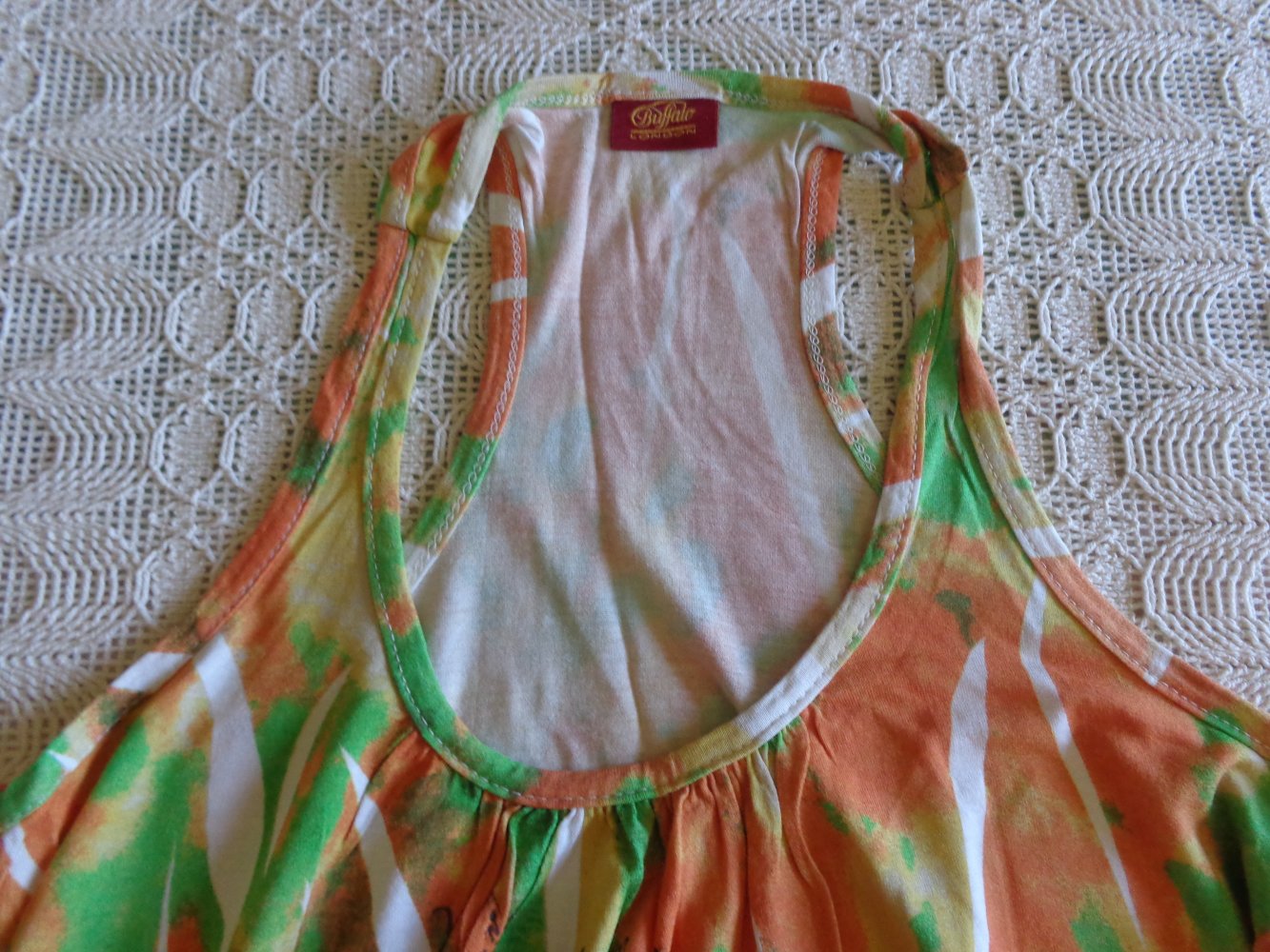 Vintage - Tanktop, Shirt, Longtop, Gr. 32/34 bzw. ca. Gr. XXS/SX, bunt, Buffalo