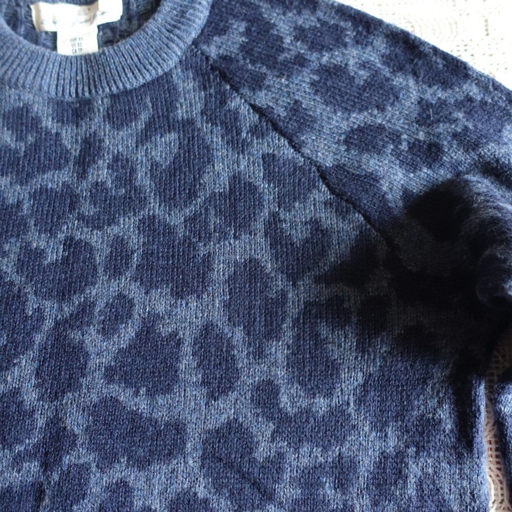 Pullover, Strickpullover, Leo, blau, Gr. XS bzw. ca. Gr. 34, Logg H&M