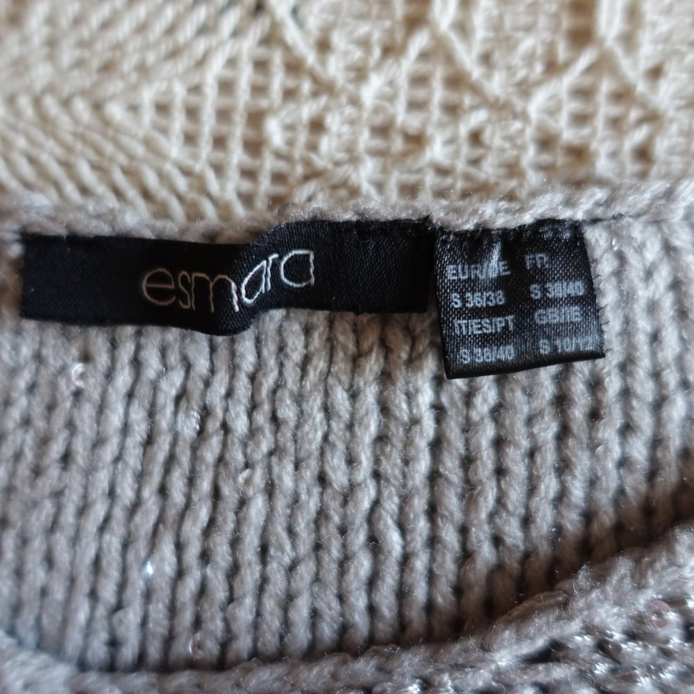 Strick - Pullover, Gr. S bzw. ca. Gr. 36, Esmara, grau