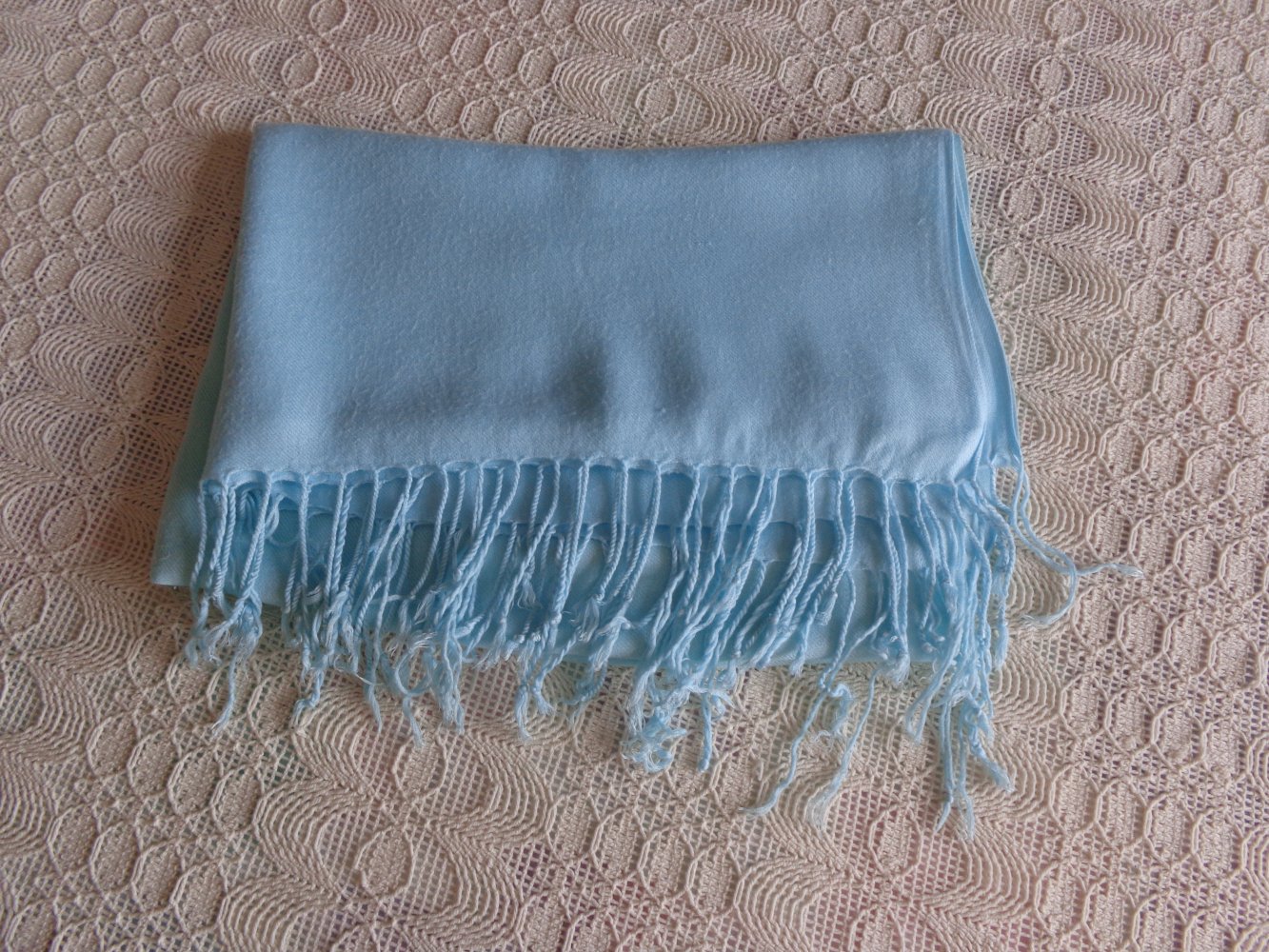 Schal, Tuch, Fransen, Gesamtlänge ca. 172 cm, Breite ca. 70 cm, türkis, C&A