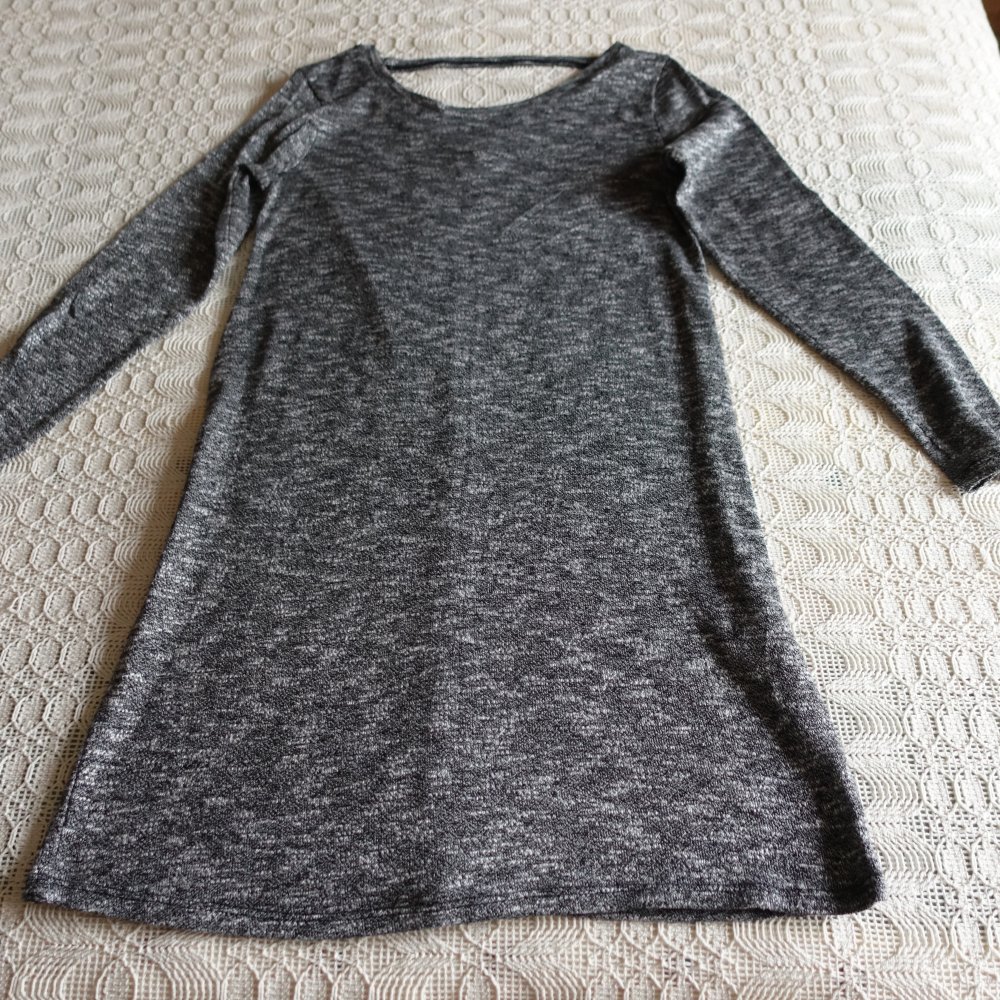 Pullover Strickpullover Longpulli Strickshirt Minikleid, Gr. XS bzw. ca. Gr. 34, anthrazit, H&M Divided