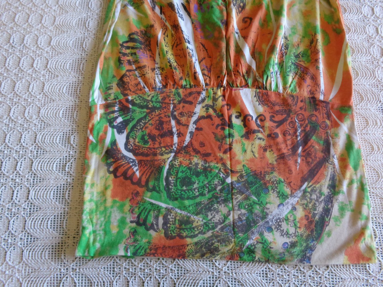 Vintage - Tanktop, Shirt, Longtop, Gr. 32/34 bzw. ca. Gr. XXS/SX, bunt, Buffalo