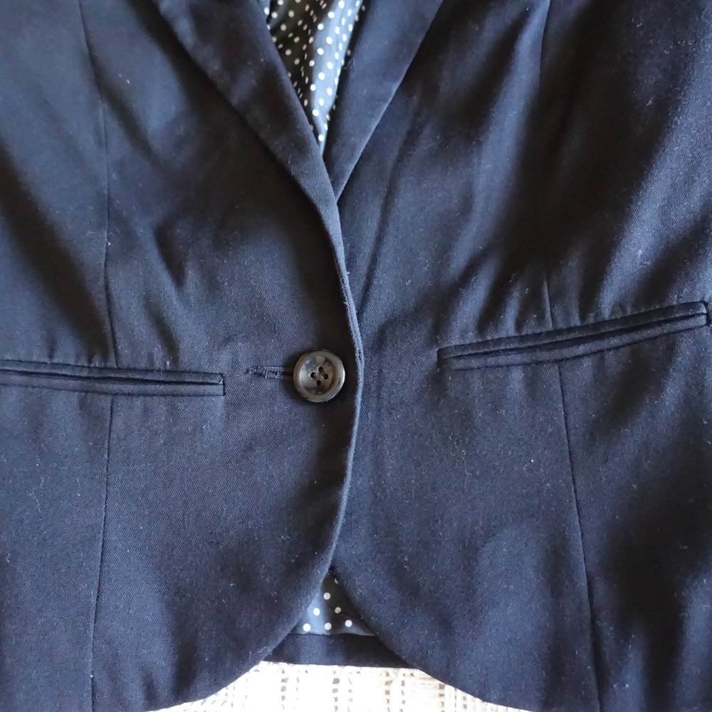 Blazer, kurz, Gr. 34 bzw. ca. Gr. XS, schwarz, H&M