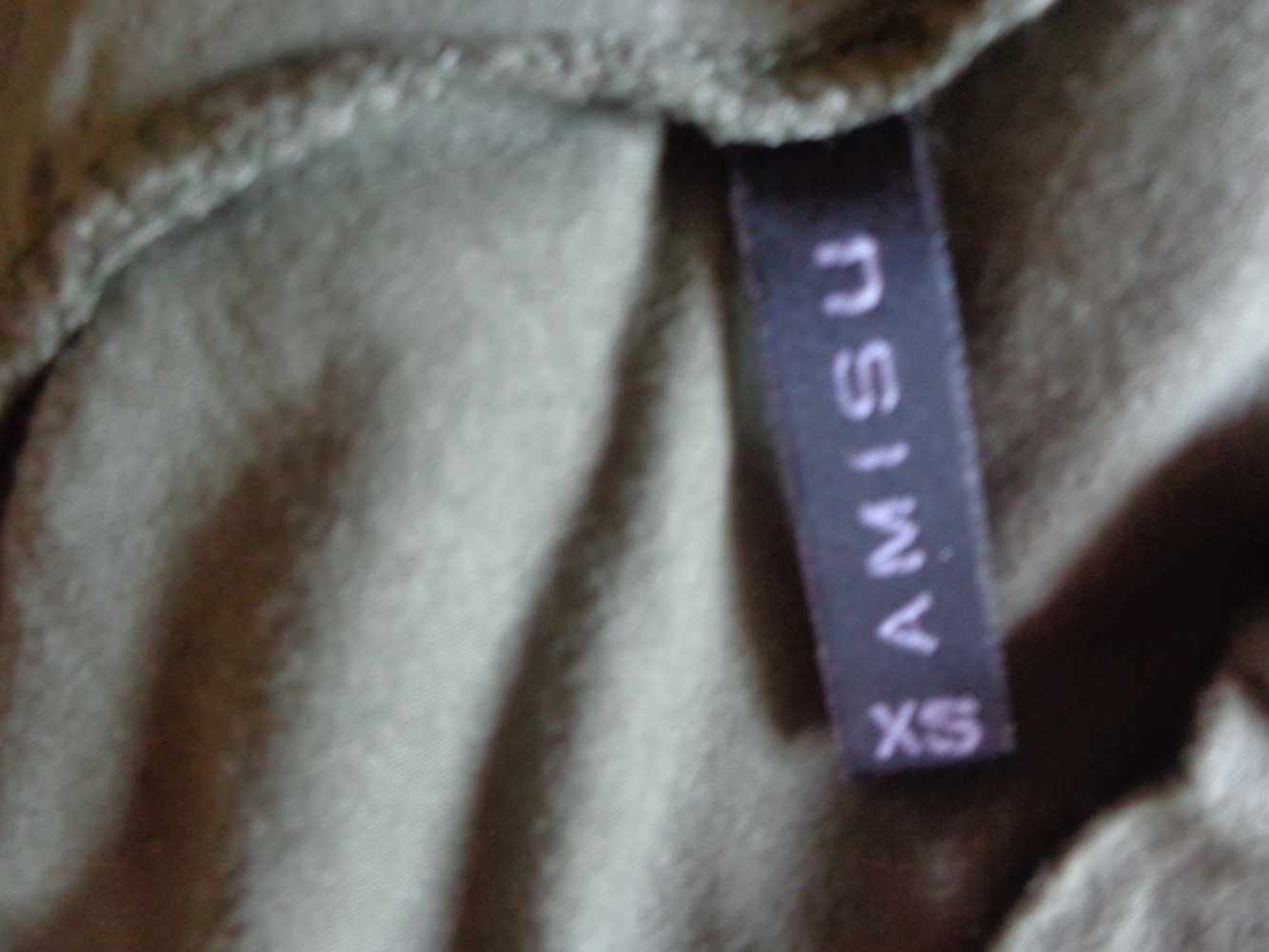 Vintage - Top, Shirt, Longtop, Gr. XS bzw. ca. Gr. 34, khaki, Amisu