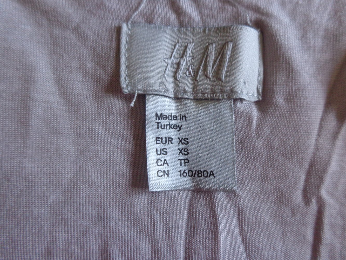 Vintage, Top, Shirt, Gr. XS bzw. ca. Gr. 34, H & M, grau/schwarz