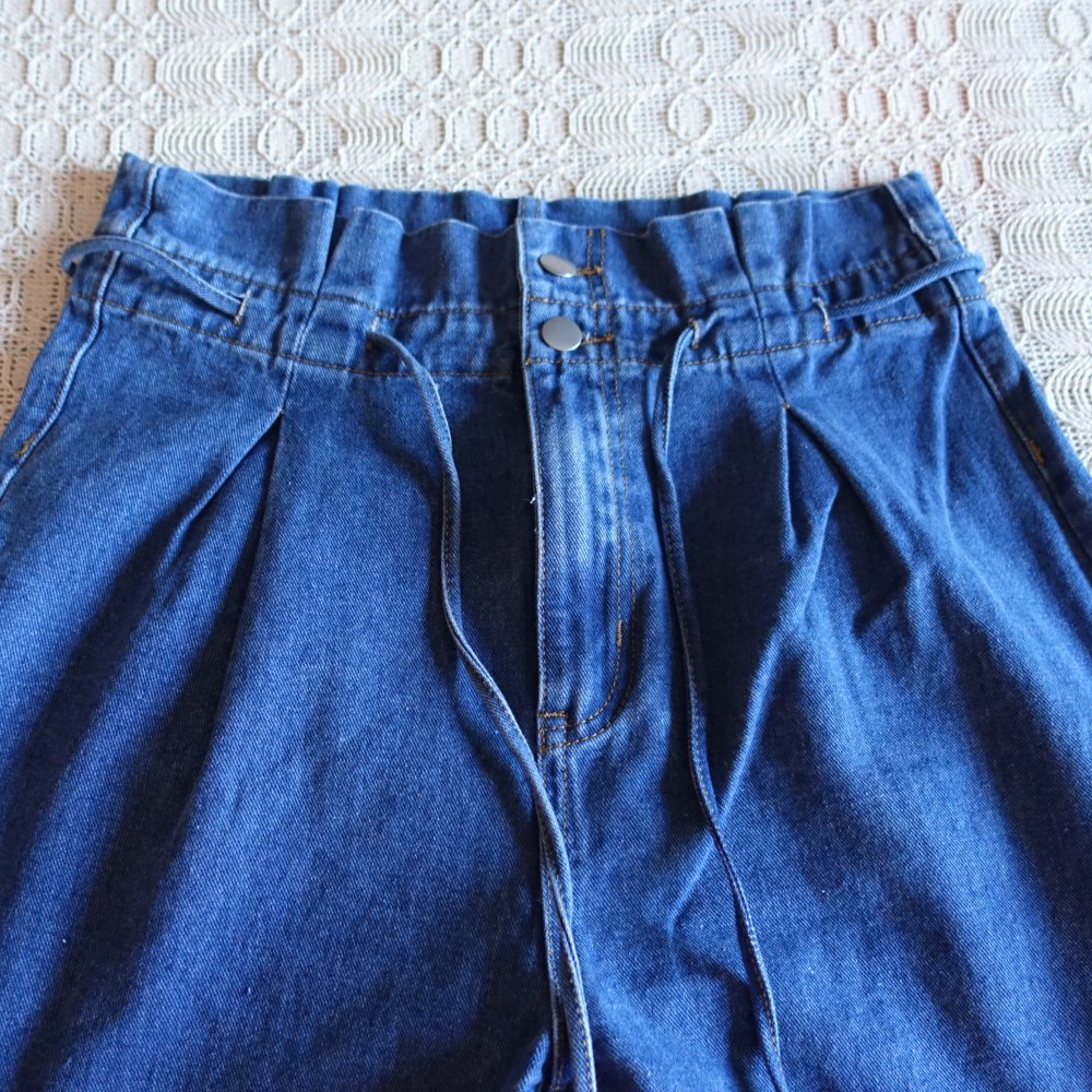 Jeans, Jeanshose, weit, Gr. L, blau, Shein, nicht getragen