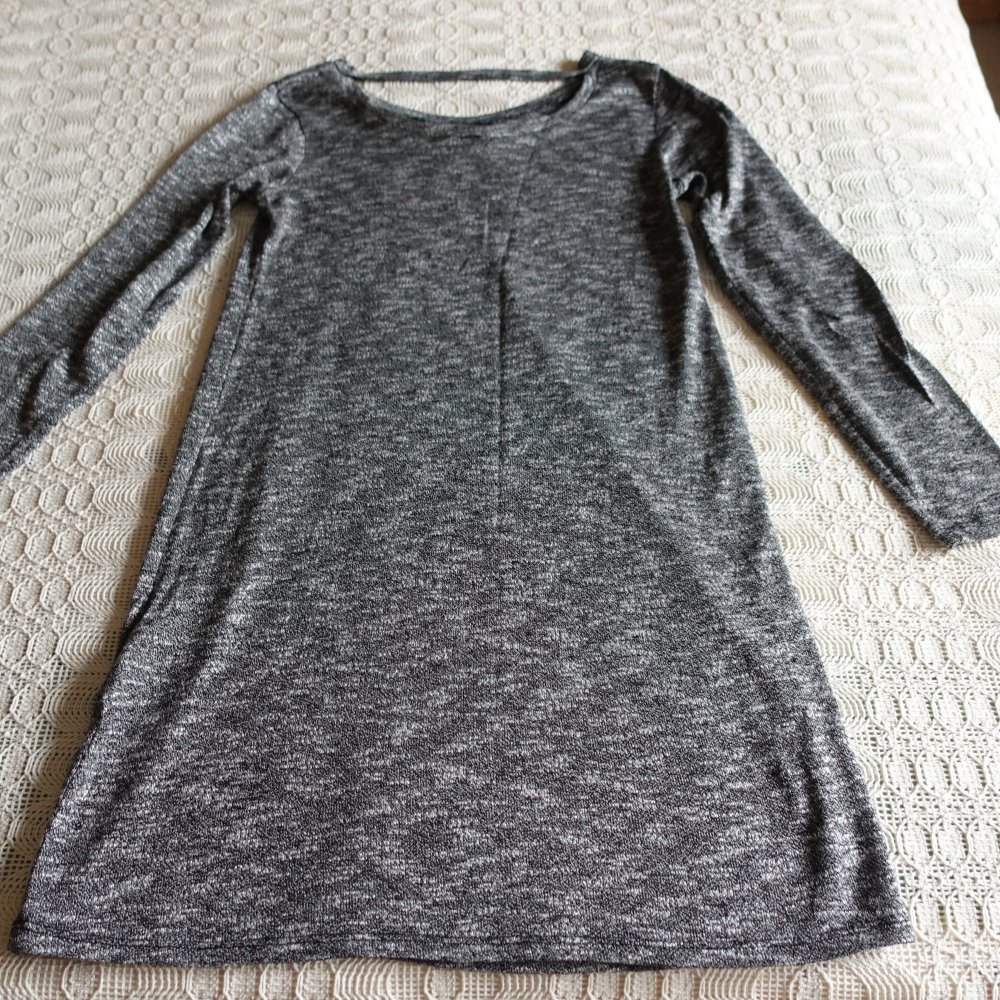 Pullover Strickpullover Longpulli Strickshirt Minikleid, Gr. XS bzw. ca. Gr. 34, anthrazit, H&M Divided