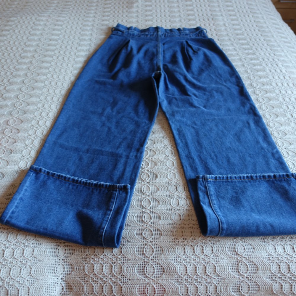 Jeans, Jeanshose, weit, Gr. L, blau, Shein, nicht getragen