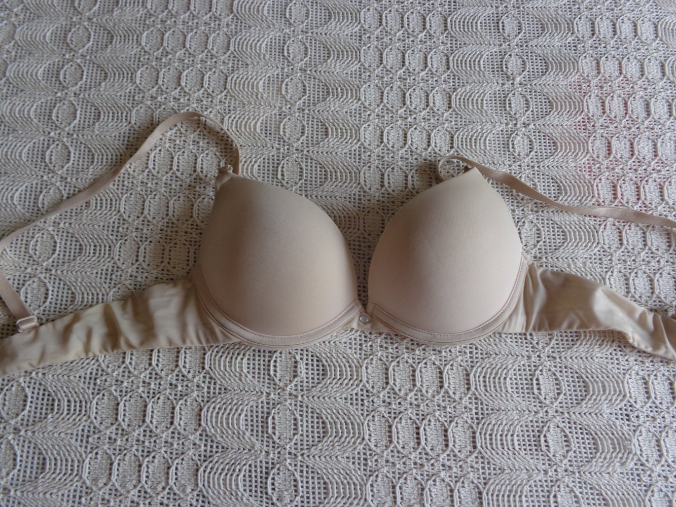 #BH, Bügel-BH, Super-Push up, Gr. 70 A, beige, Censored