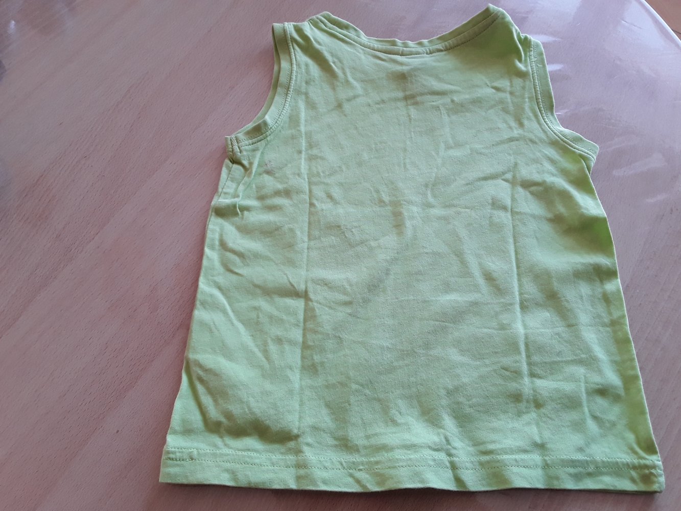 hellgrünes Tanktop / ärmelloses Shirt in Gr. 86/92 von H&M