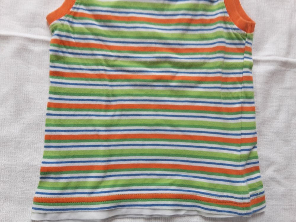 gestreiftes Tanktop/ ärmelloses Shirt in Gr. 86