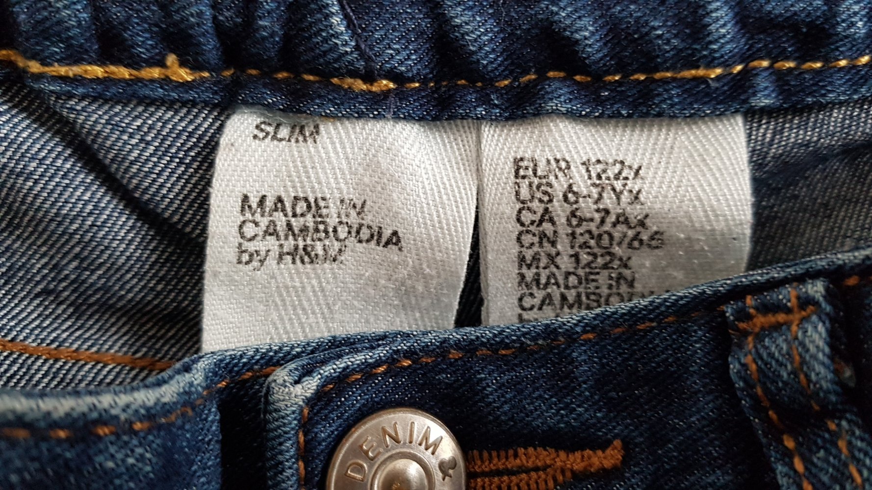 Slim-Jeans in Gr. 122 von H&M 