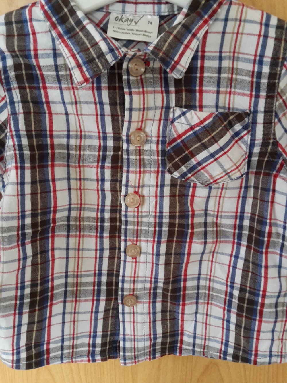 sçhönes kariertes Hemd in Gr. 74 