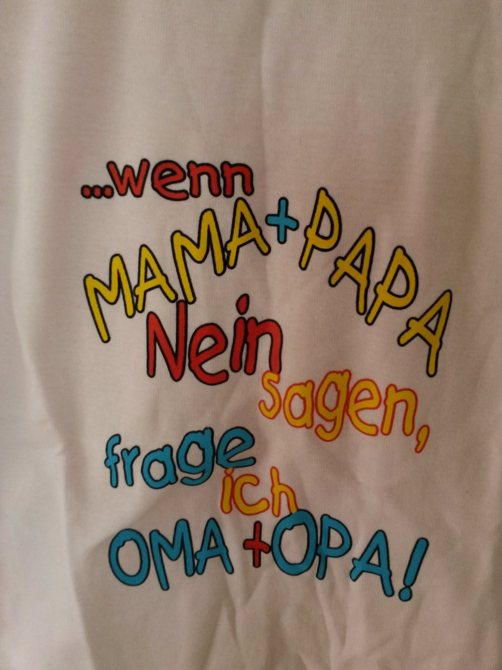 ungetragenes Sprüche-T-Shirt in Gr. 116 von asisi