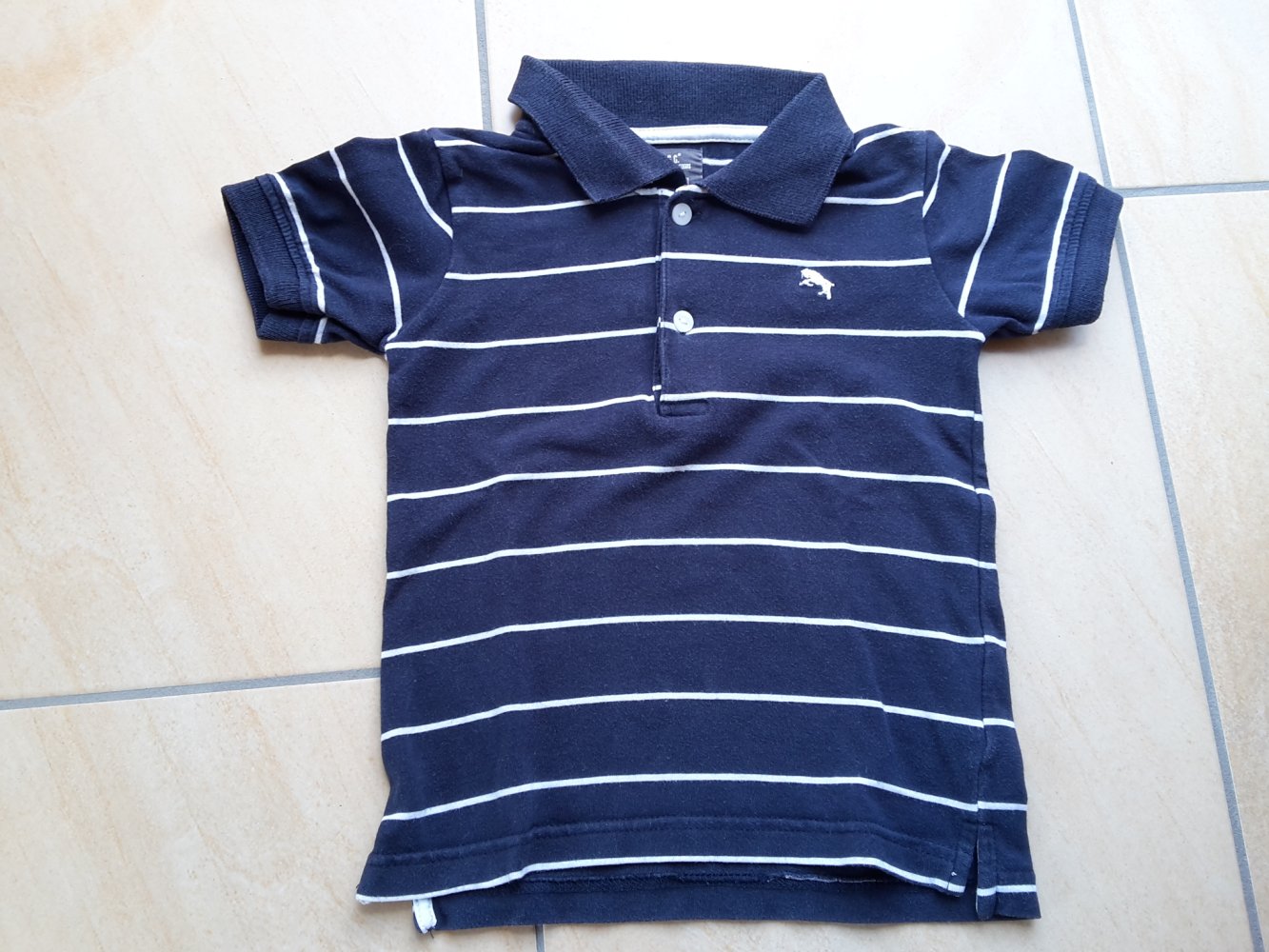 dunkelblaues Poloshirt in Gr. 86 von H&M