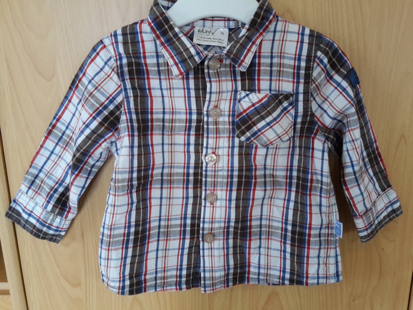 sçhönes kariertes Hemd in Gr. 74 