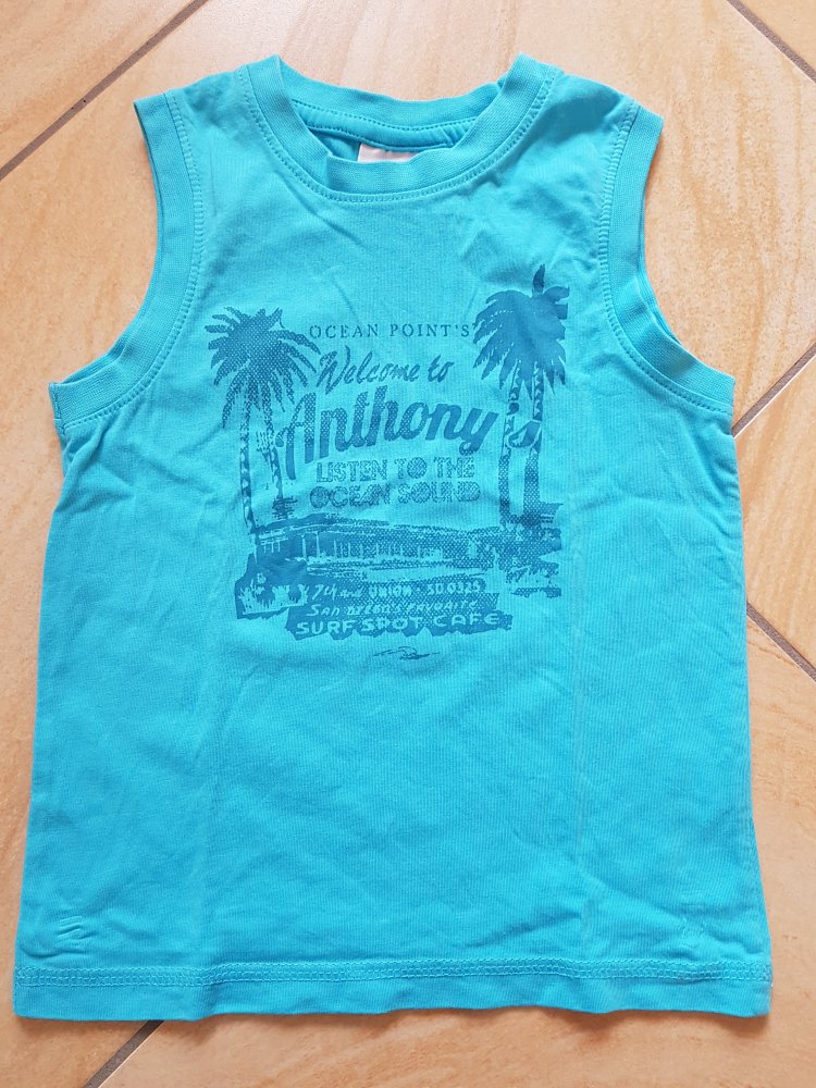 türkises Achselshirt in Gr. 98 