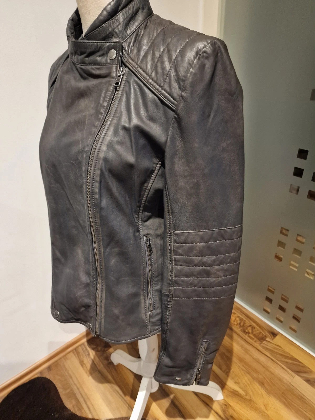 *** Hilfiger ~ Butterweiche Echtleder ~ Biker ~ Lamm Leder ***