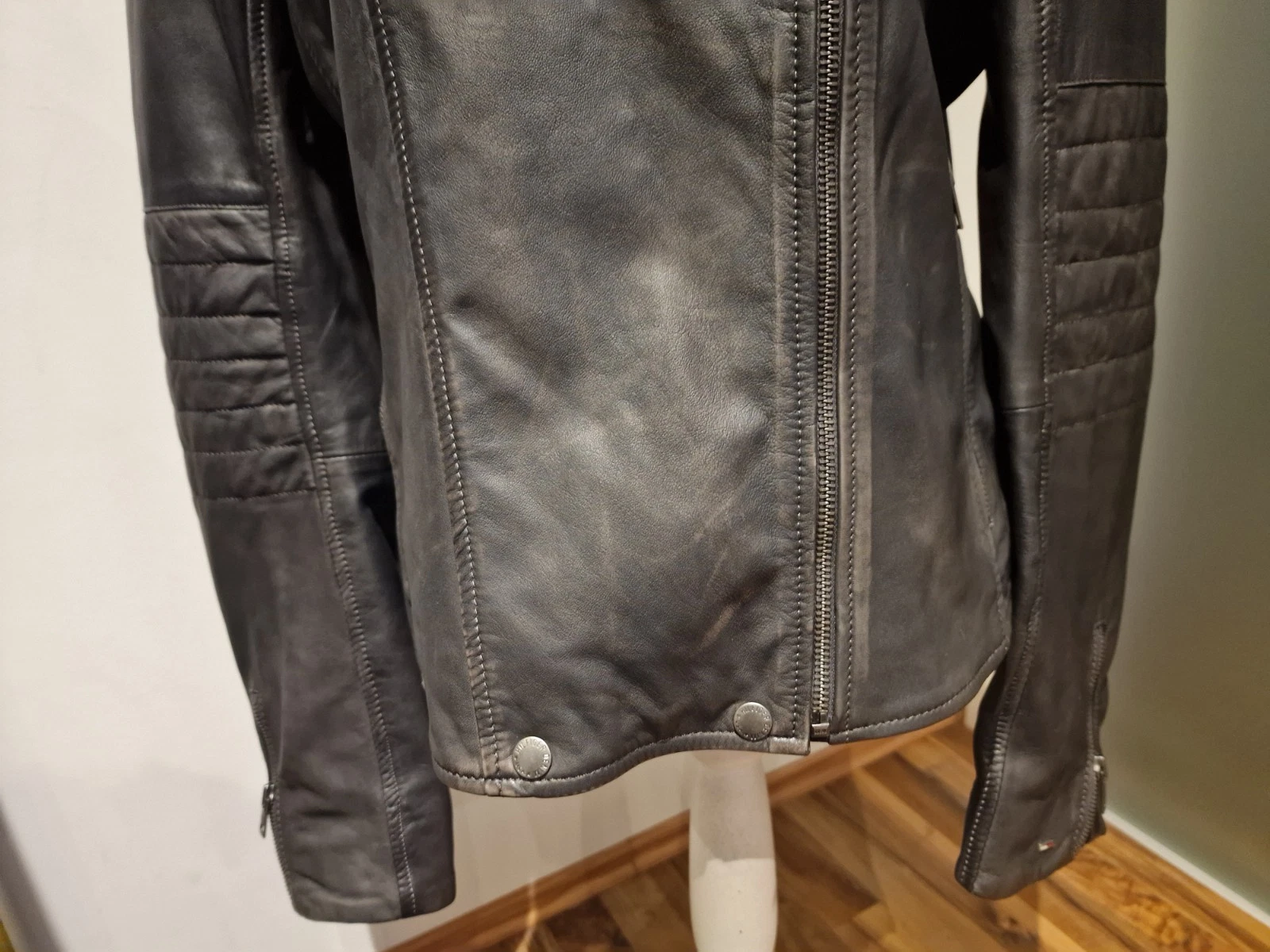 *** Hilfiger ~ Butterweiche Echtleder ~ Biker ~ Lamm Leder ***