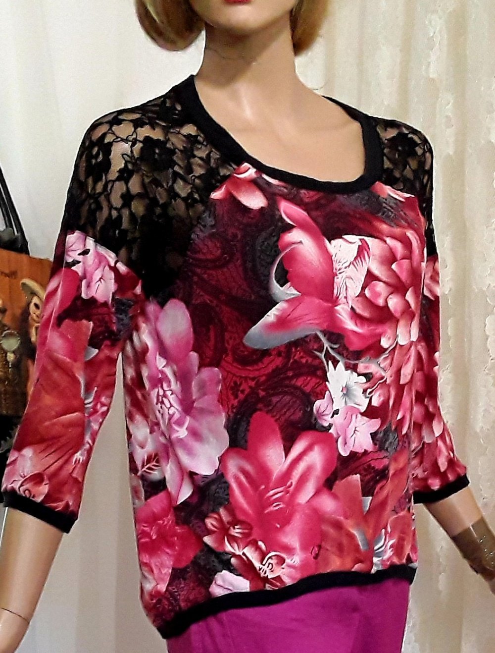 florales Blusen-Shirt 40/42