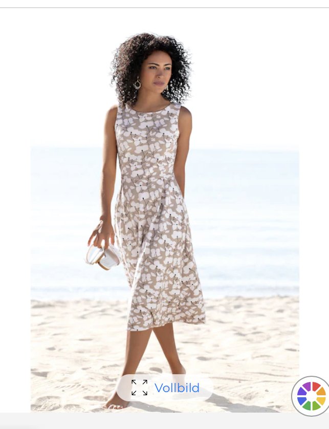 Tolles Sommerkleid beige bedruckt 