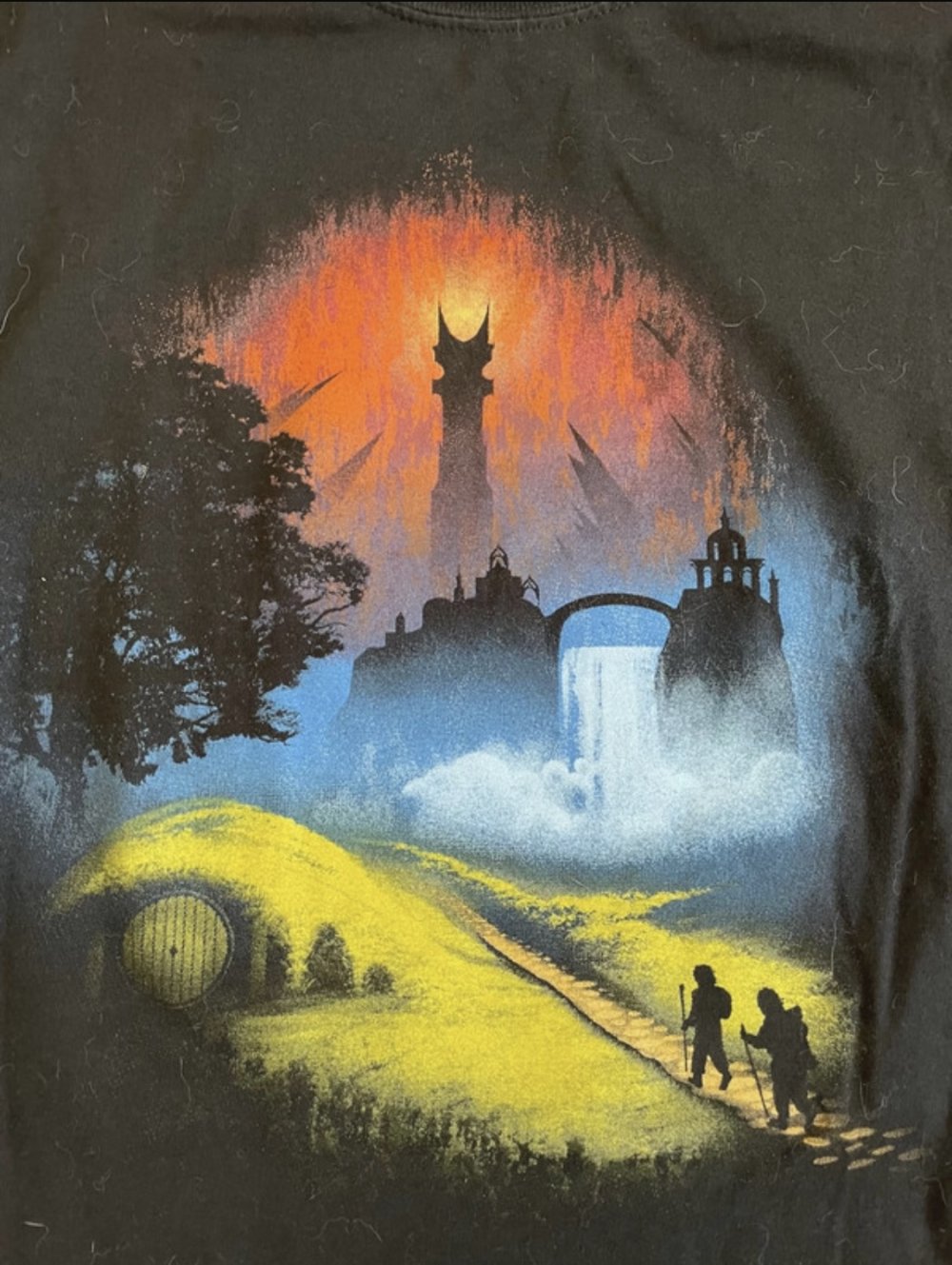 Qwertee-Shirt Herr der Ringe, Ladies L wie M