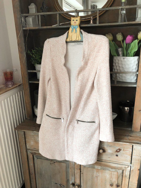 Hellrosa Stradivarius Mantel, Damenmode Jacke rosa nude S