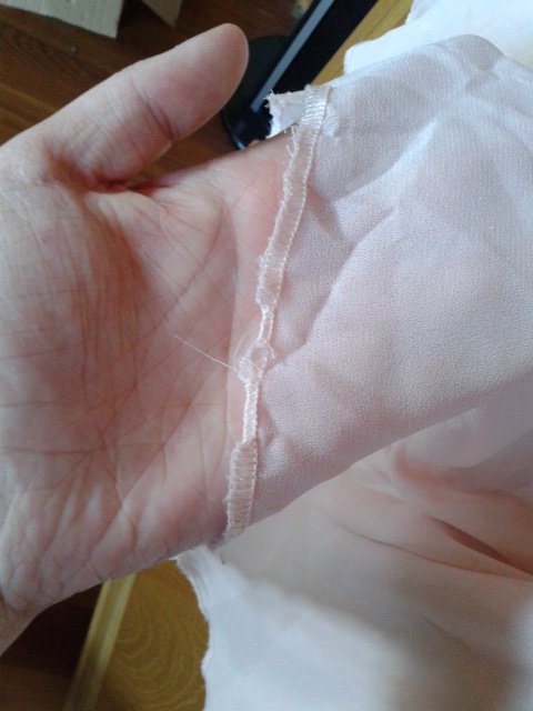 hübsches Oberteil, Bluse, Spitze, nude, rosa, S, Chiffon