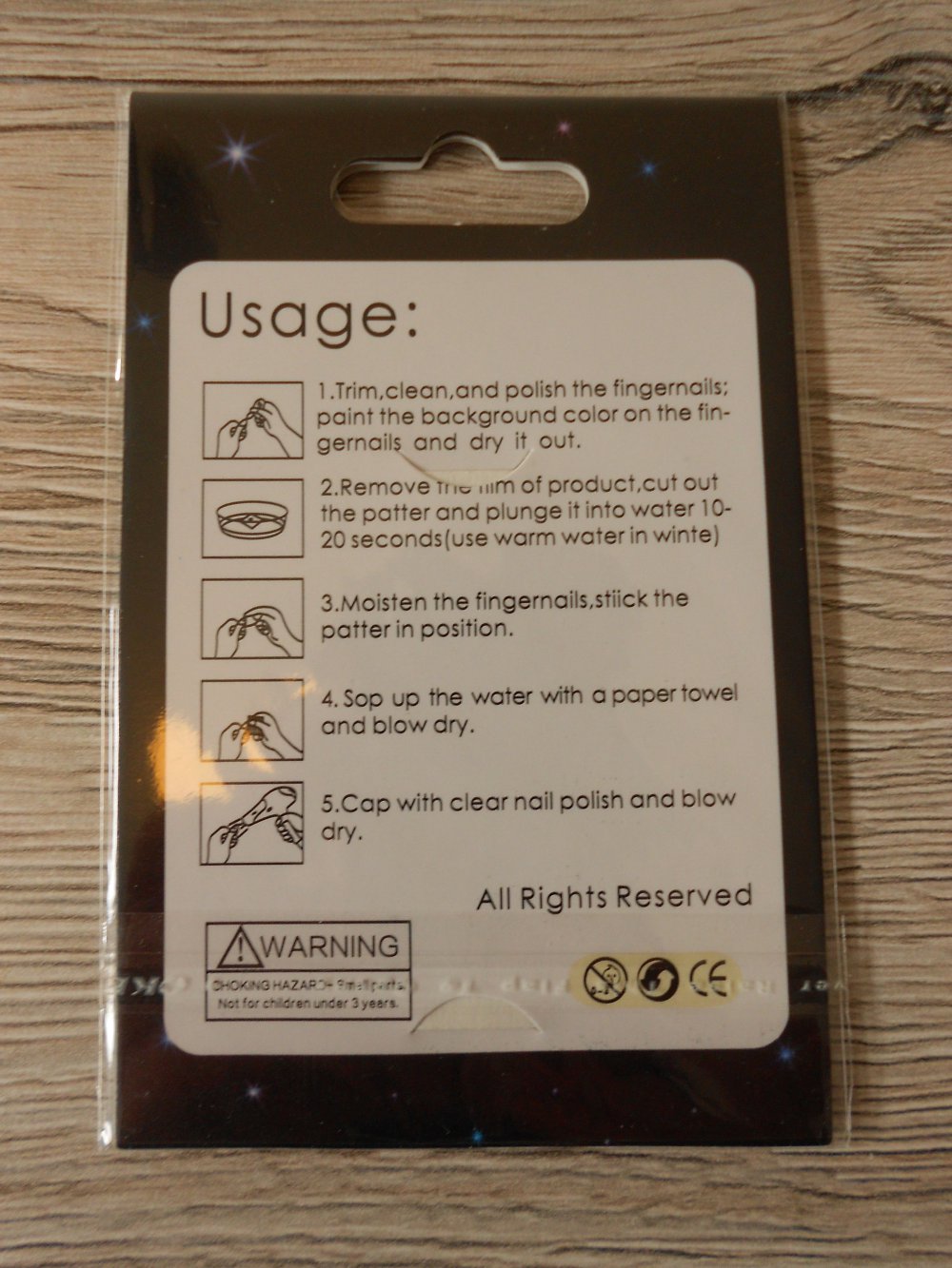 Nagelsticker Water decals Herzen für Nail-Art Nageldesign