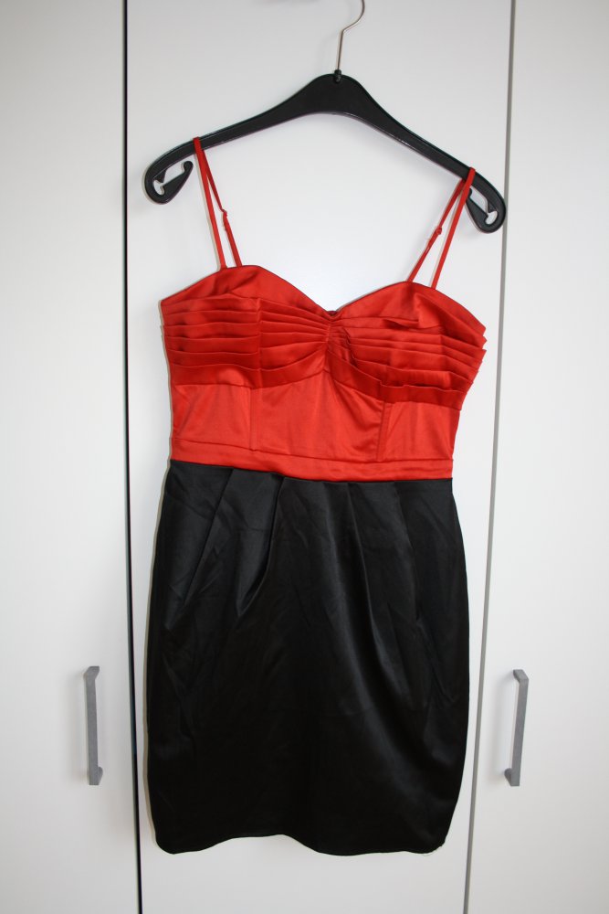 * Abendkleid Partykleid schwarz rot H&M