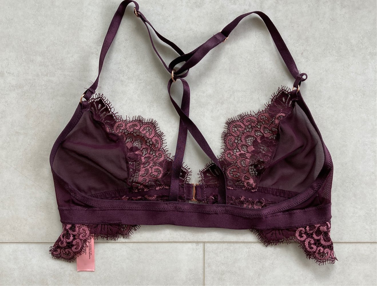 Hunkemöller Bralette Bra lila T-Neck Bustier M 75B