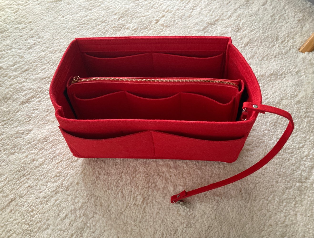 Bag/Taschen Organizer Xxl Filz rot