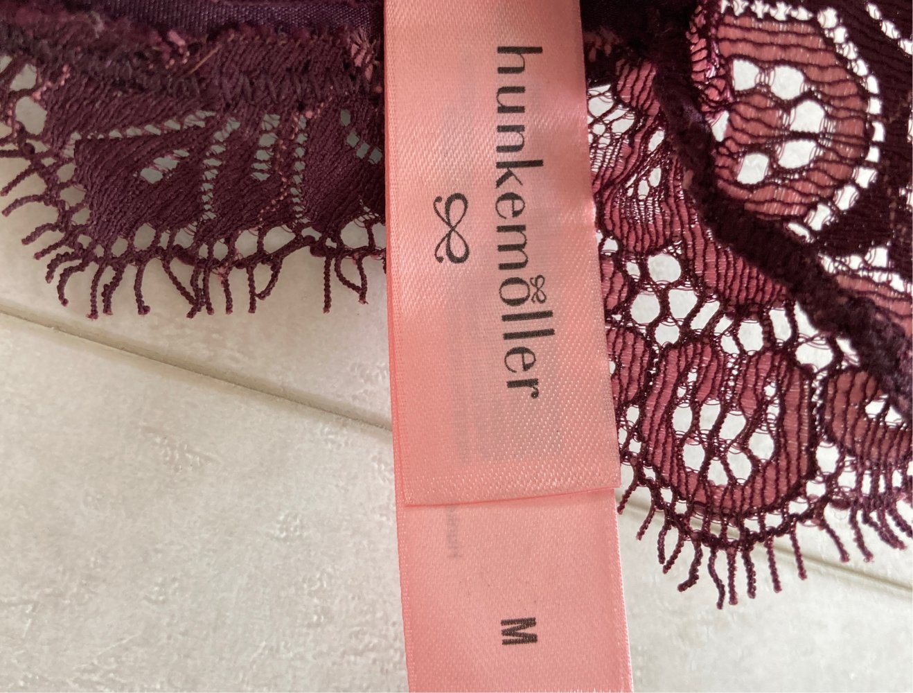 Hunkemöller Bralette Bra lila T-Neck Bustier M 75B