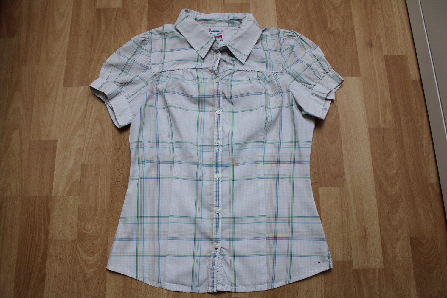 Tommy Hilfiger Bluse kariert grau Gr. 34 XS