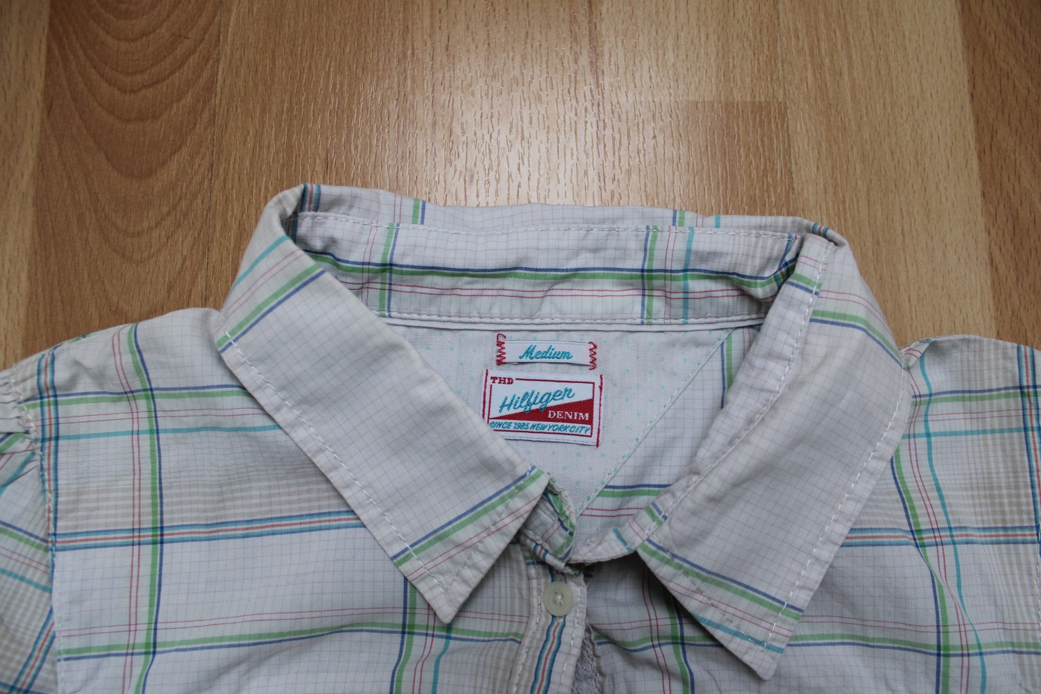 Tommy Hilfiger Bluse kariert grau Gr. 34 XS