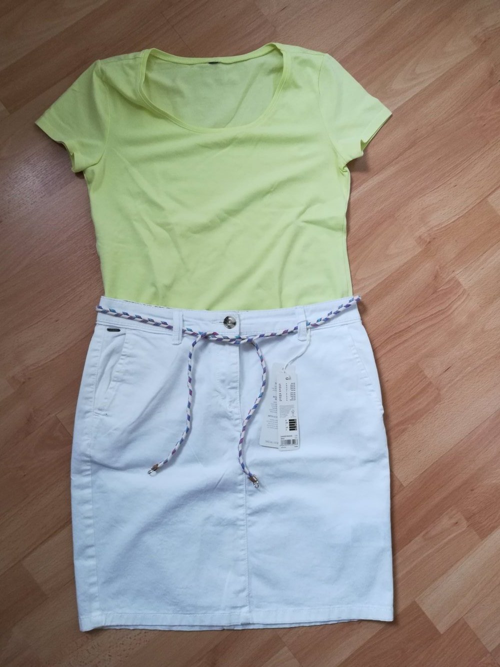 Gelbes Basic T-Shirt Baumwolle Gr. 36 S 