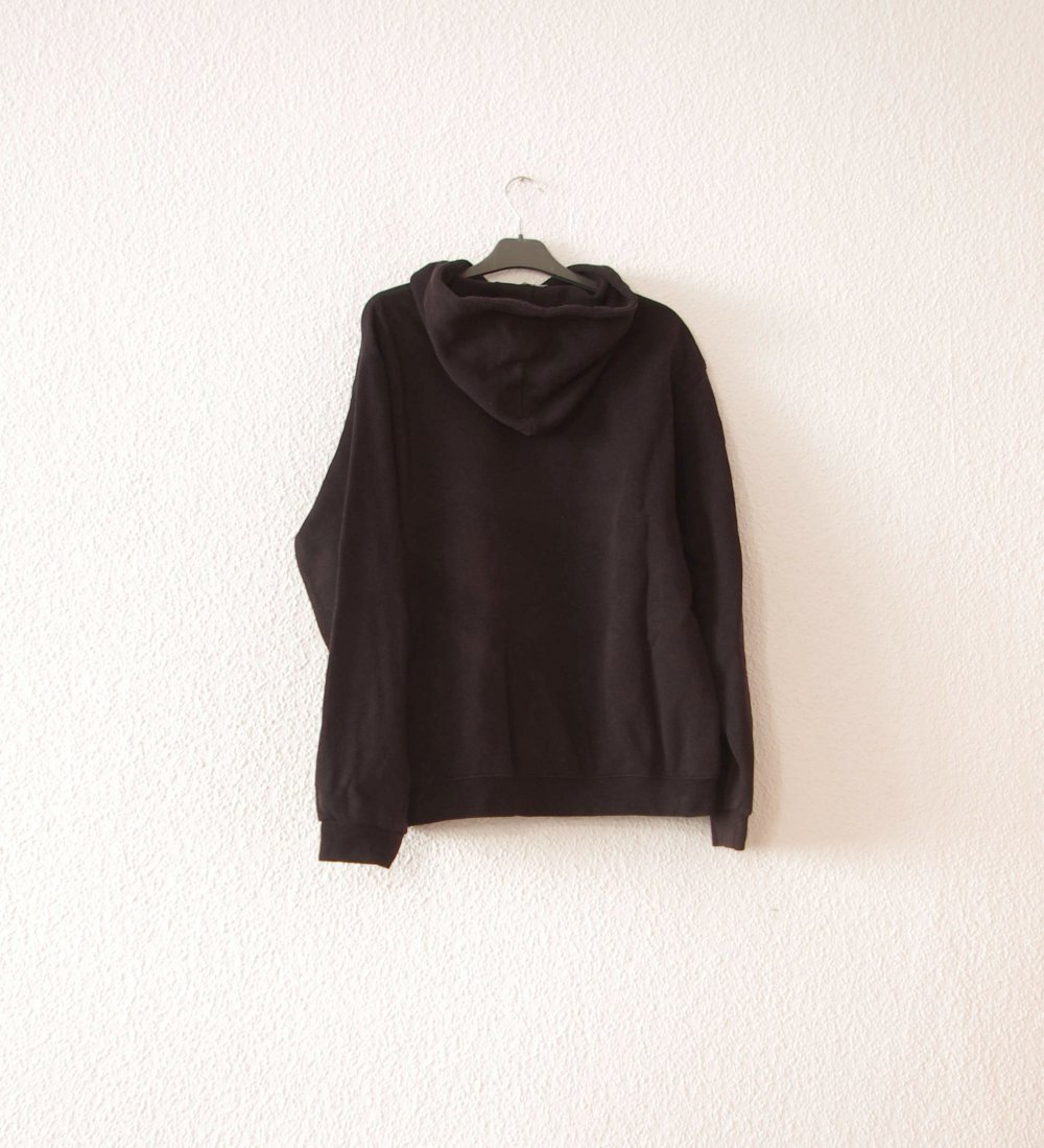 Schwarzer Printpullover Evolution Gr. XL L M oversized Hoodie Kapuzenpullover