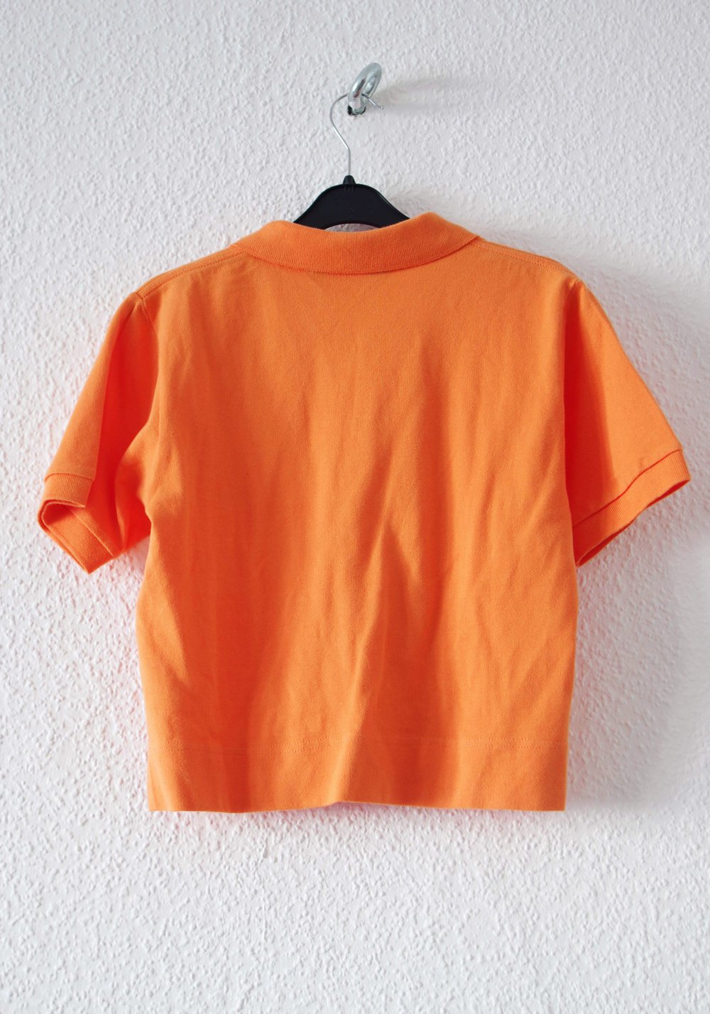 Knalliges Crop Top Gr. S Kappa Logo Technobarbie Festival 90er orange Poloshirt y2k