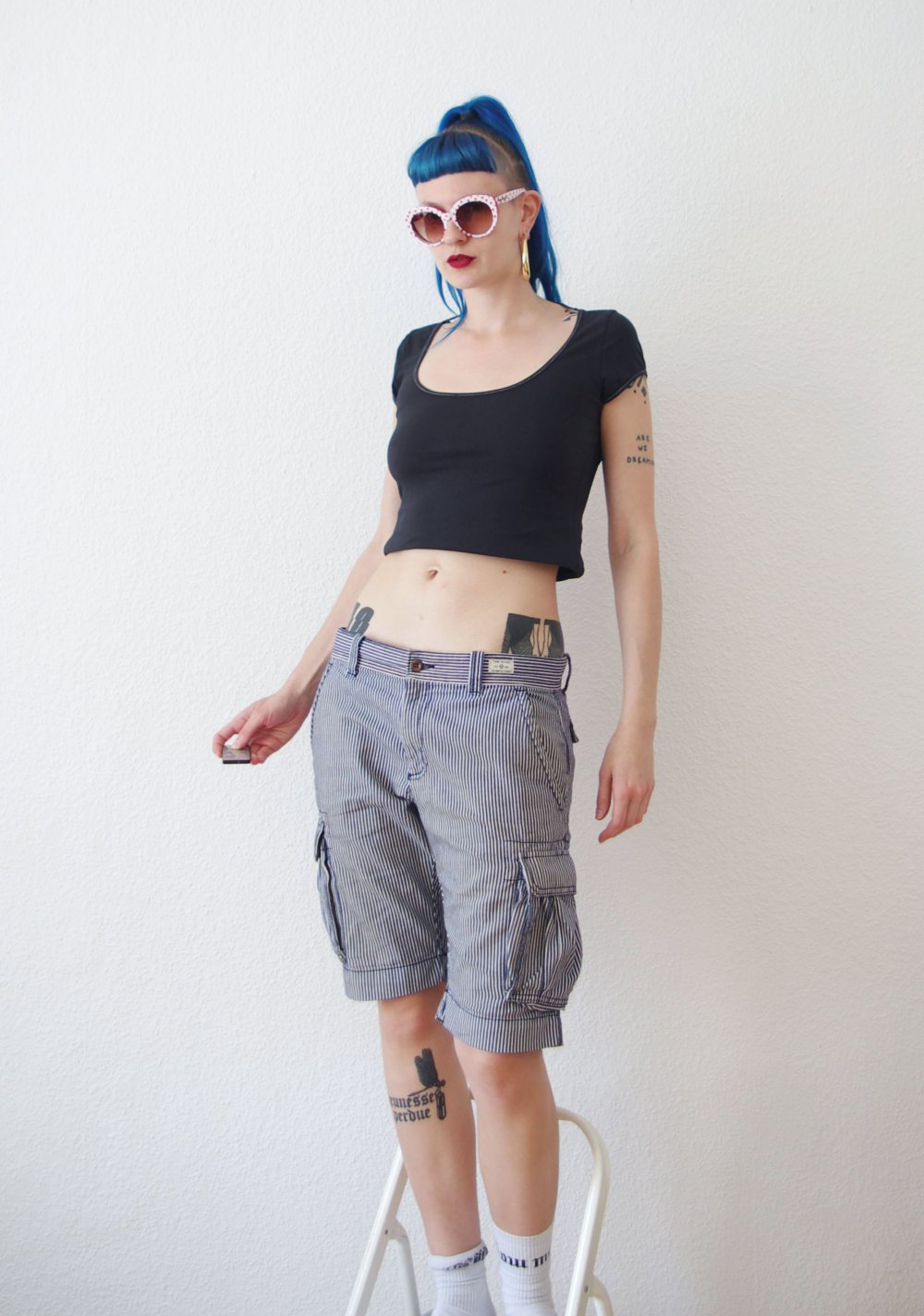 Lockere Combat Shorts Tommy Hilfiger Gr. M L 40 42 boyfriend Festival Technobarbie