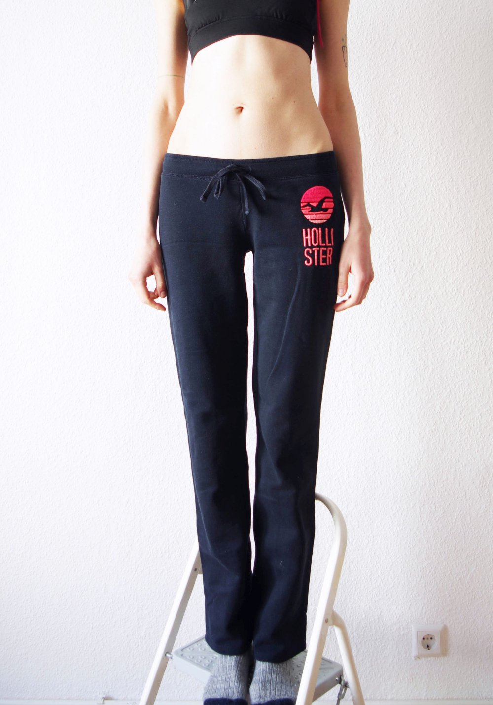 Lockere Joggingshose Hollister Gr. S 36 38 Chillpants Festival Technobarbie neon y2k