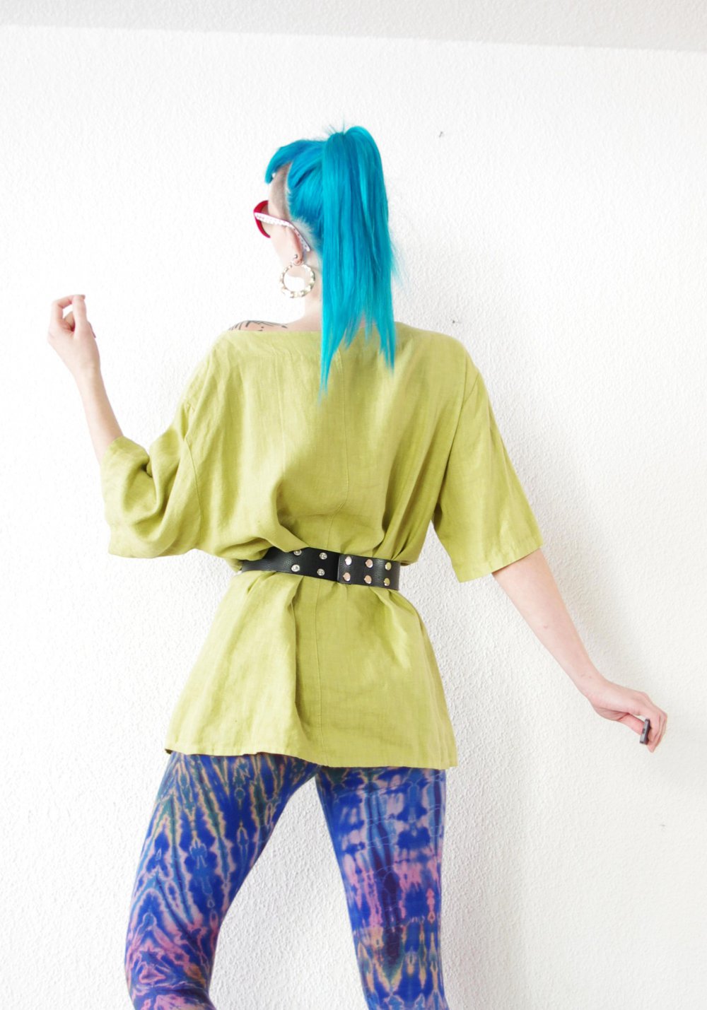 Elfenhaftes Longtop Tunika Gr. XL onesize GOA Psychedelic Festival Hippie Batik tie dye