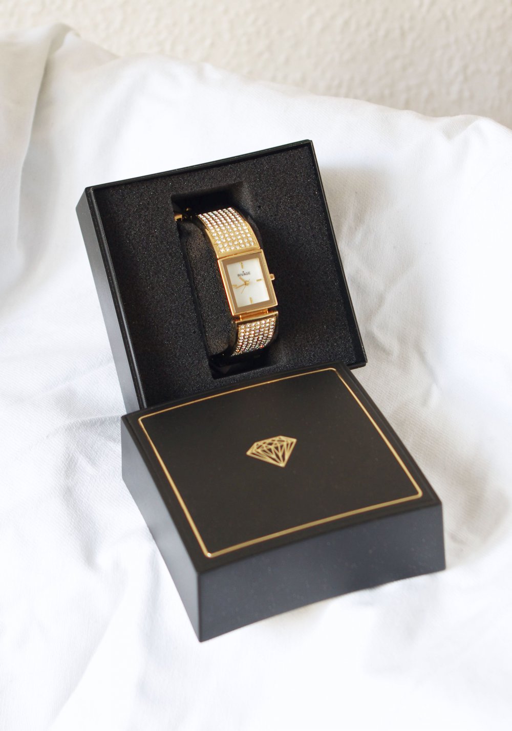 Goldene Armbanduhr retro verstellbar Pinup Damenuhr Metall Gliederarmband